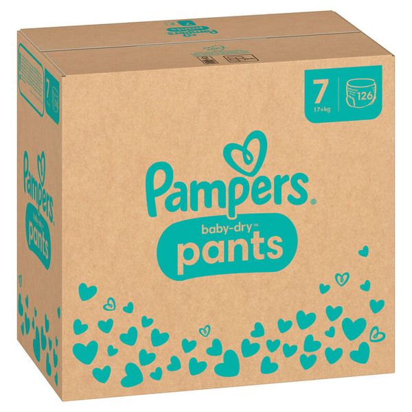 Pampers Baby Dry PANTS Gr. 7 Extra Large (17+kg), 126 Stk.