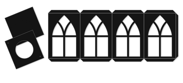 Laternen-Rohlinge "Fenster", 14 x 20 cm, 25 Sets