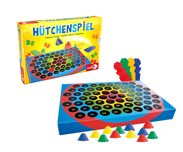 Noris Hütchenspiel, Geschicklichkeitsspiel, 2-4 Spieler, ab 4 Jahre