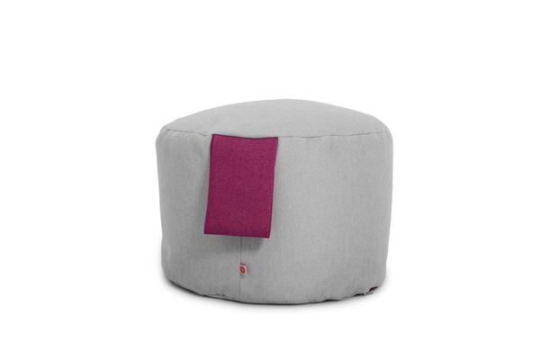 Sitzpouf Polsterstoff, 2er-Set, 25 cm hoch