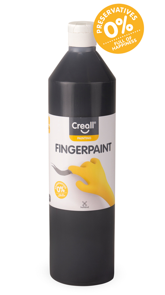 Fingerfarbe schwarz (Creall), 750 ml 