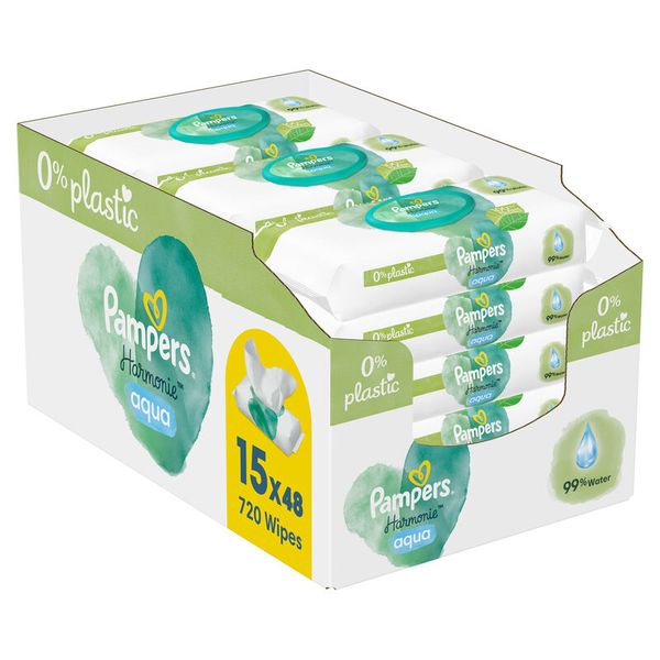 Pampers Feuchte Tücher Aqua 15x48 Stk.