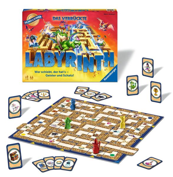 RAVENSBURGER Das verrückte Labyrinth, Konzentrationsspiel, 2-4 Spieler, 7-99 Jahre