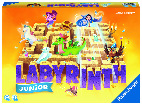 RAVENSBURGER Junior Labyrinth, Schiebespiel, 2-4 Personen, ab 4 Jahre