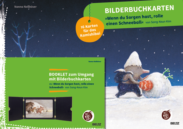 Bilderbuchkarten "Wenn du Sorgen hast, rolle einen Schneeball" 