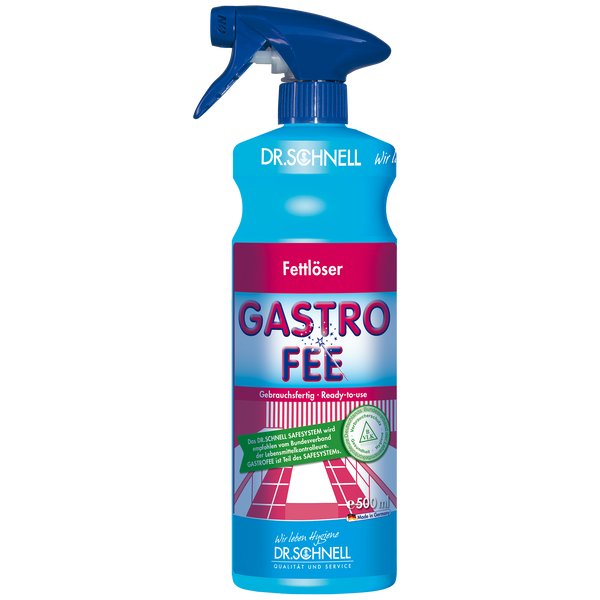 GASTROFEE, Gebrauchsfertiger Öl- und Fettlöser, 500 ml Sprühflasche