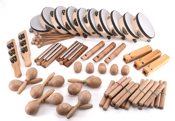 Das Holz-Percussion-Set für den Kindergarten, für max. 40 Kinder,, 40-tlg.