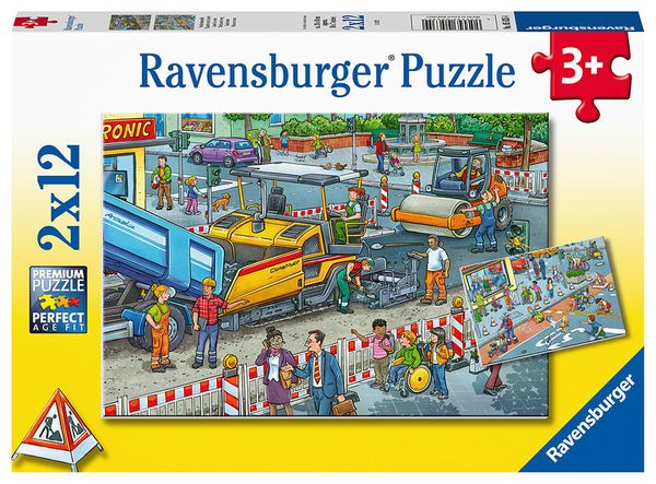 Großes RAVENSBURGER KiGA Puzzle-Set ab 3 Jahre, 6 Puzzles à 2x12 Teile (144 Teile)