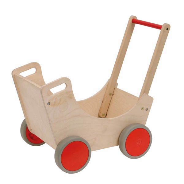 EDUCO Puppenwagen aus Holz, H x B: 60 x 31 cm