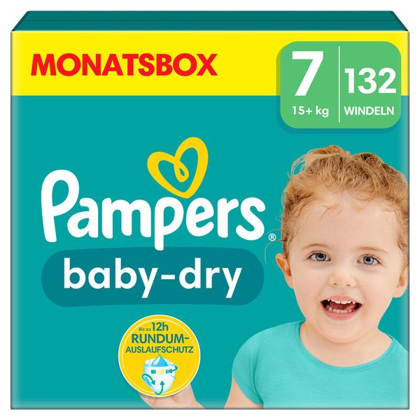 Pampers Baby Dry Gr. 7 Extra Large (15+ kg), 132 Stk.