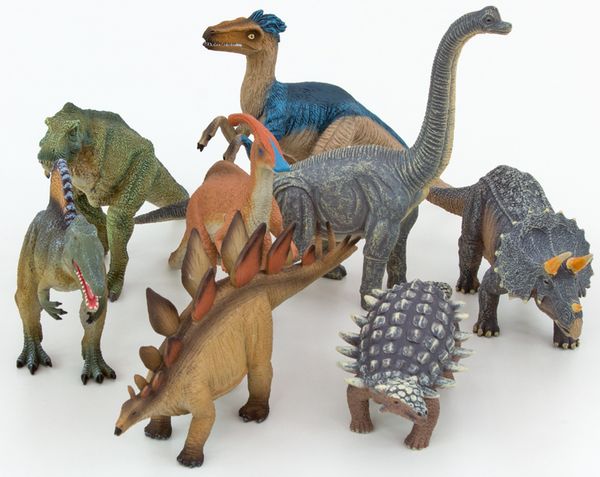 8 Dinosaurier, Set Deluxe (Figuren ca. 15 - 22 cm)