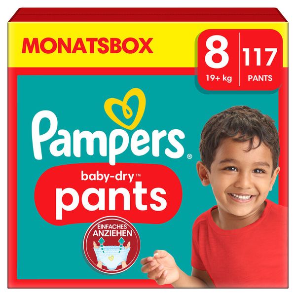 Pampers Baby Dry PANTS Gr. 8 Extra Large (19+kg), 117 Stk.