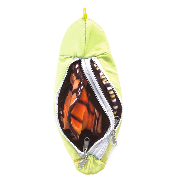 FOLKMANIS Handpuppe Metamorphose Schmetterling (ca. 30 cm)