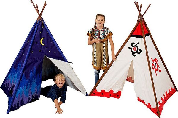 Wigwam / Zelt / Zimmer Tipi Nightlife, 4 Seiten (120 x 158 cm)