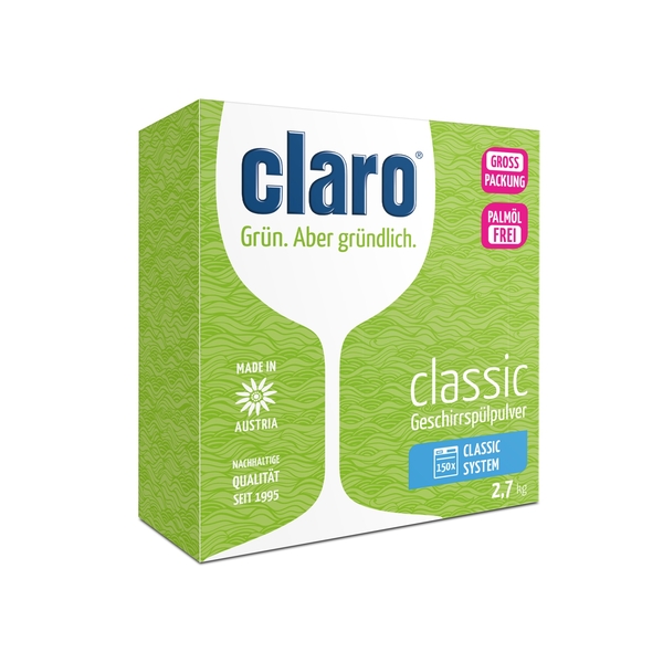 CLARO Öko Classic Geschirrspül-Pulver, 2,7 kg