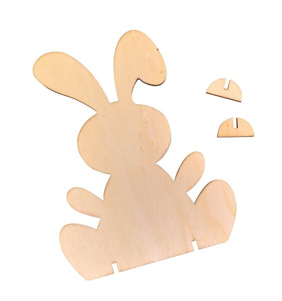 Osterhasen aus Holz, 12cm hoch, 6 Stück (SONDERANGEBOT)