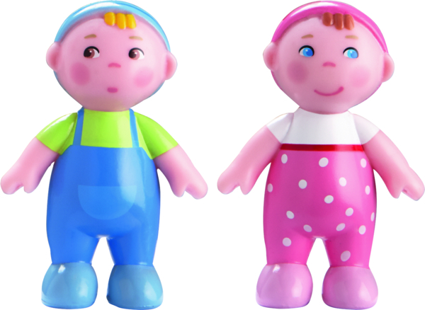 HABA Little Friends Babys Marie und Max, 2 Biegefiguren (Höhe bis ca. 6 cm)