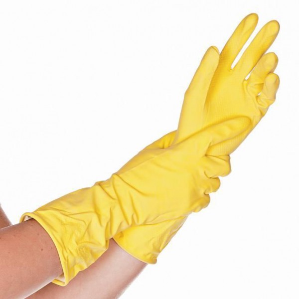 Universalhandschuhe gelb, Latex, Gr. M, 1 Paar