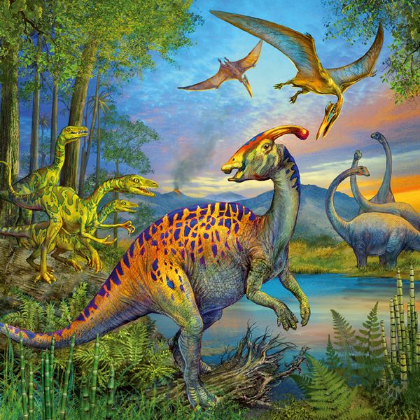 RAVENSBURGER Puzzle Faszination Dinosaurier, 3 x 49 Teile,  ab 5 Jahre