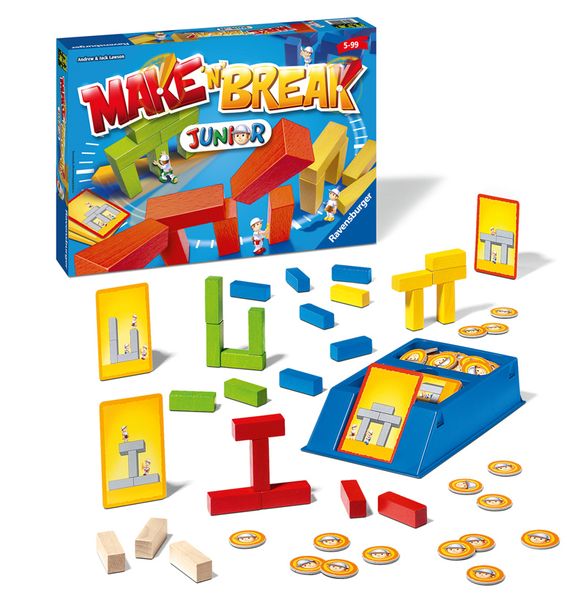 RAVENSBURGER Spiel Make 'n' Break Junior, 2-5 Personen, ab 5 Jahre