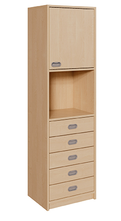 Schrank mit Schüben und Türen, Höhe 180 cm