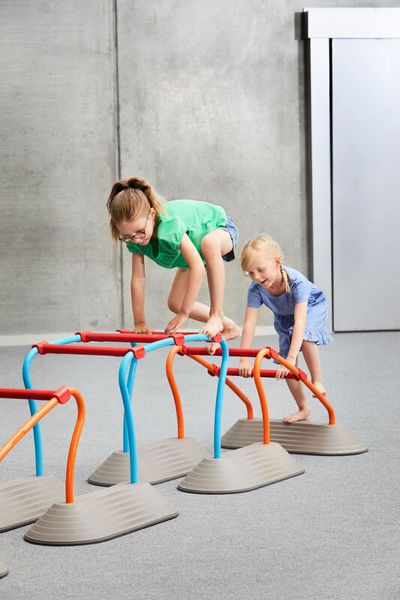 Mini Parkour - Hürde Gerade,  2er-Set Blau