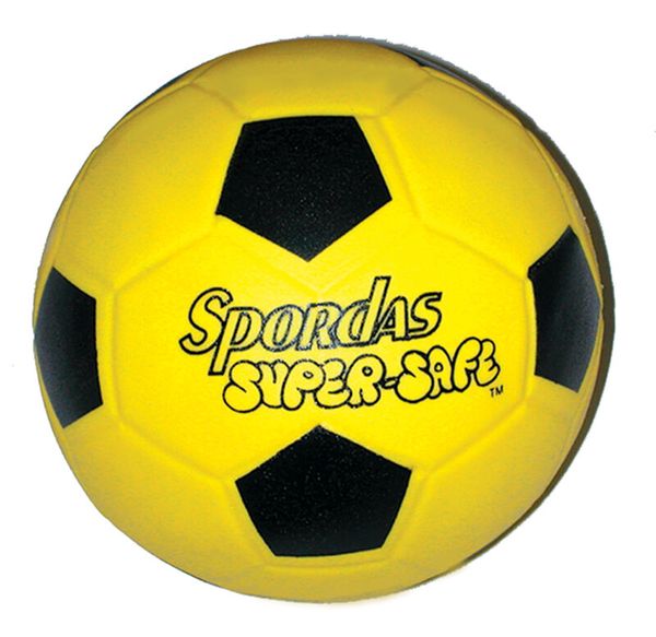 Super-Safe Ball PG Fußball Ø 20 cm, schwarz-gelb, Gewicht 250 g