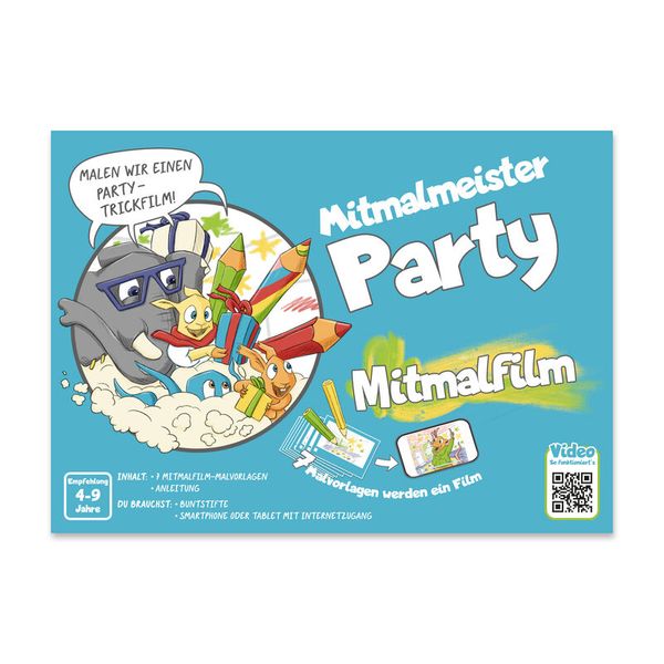 Mitmalfilm DIN A5 "Mitmalmeister Party"