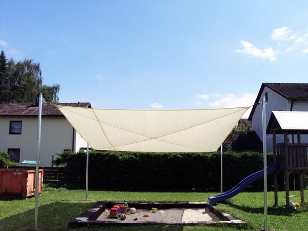 Sonnenschutzanlage Viereck, 3 x 3 m, 200 g/qm