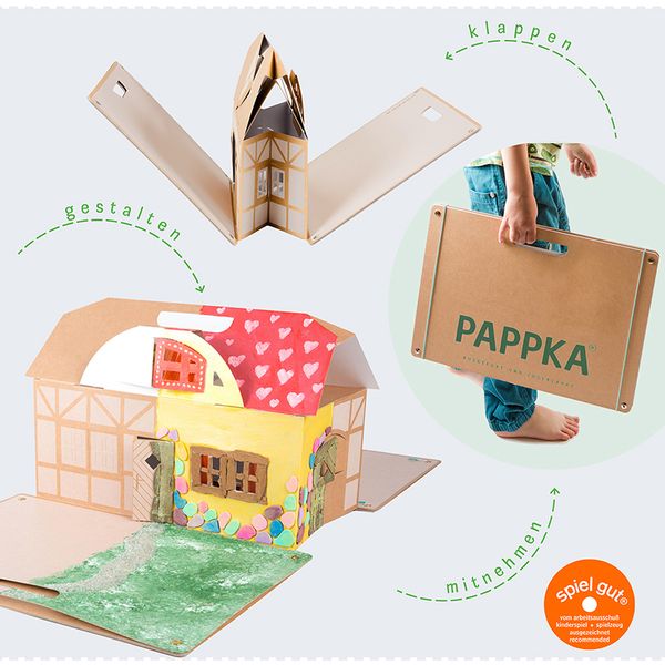 Pappka-Haus, klappbar, 80 x 41 x 25 cm (SONDERANGEBOT)