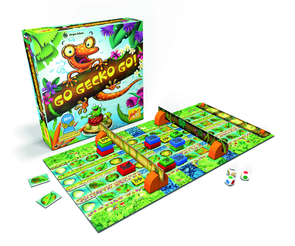 Go Gecko Go! Brettspiel, 2-4 Personen, ab 6 Jahre