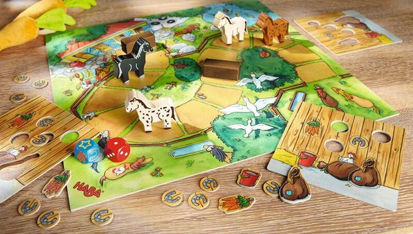 HABA Brettspiel Hoppe Reiter, 3 - 12 Jahre, Spieldauer 10 Minuten