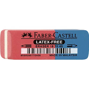 Faber-Castell Radierer Kautschuk rot/blau