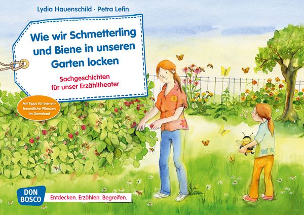 Kamishibai Bildkartenset - Wie wir Schmetterling und Biene in unseren Garten locken