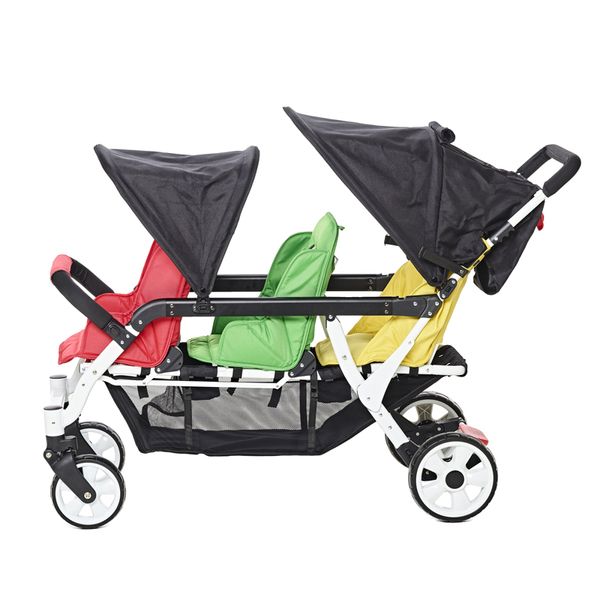 FAMILIDOO Lidoo 3BB+, 3-Sitzer Kinderwagen von Geburt an bis zum Kleinkind