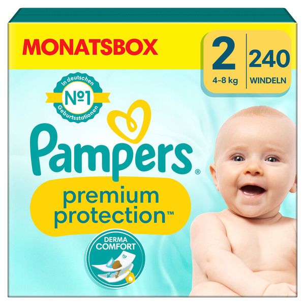 Pampers Premium Protection New Baby Gr. 2, Mini (4-6 kg), 240 Stk. 