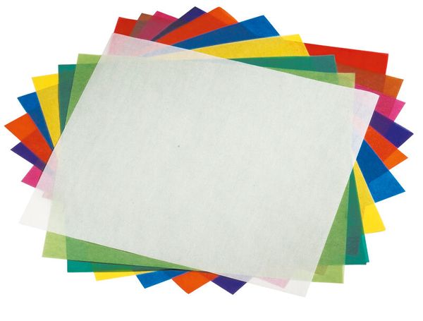 Transparentpapier-Faltblätter, bunt sortiert, 20x20 cm, 500 Blatt 