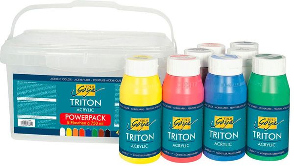 SOLO GOYA Triton Power Pack Acrylfarbe, 8 x 750 ml