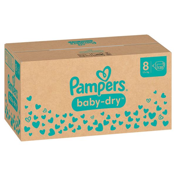 Pampers Baby Dry Gr. 8 Extra Large (+17 kg), 120 Stk.