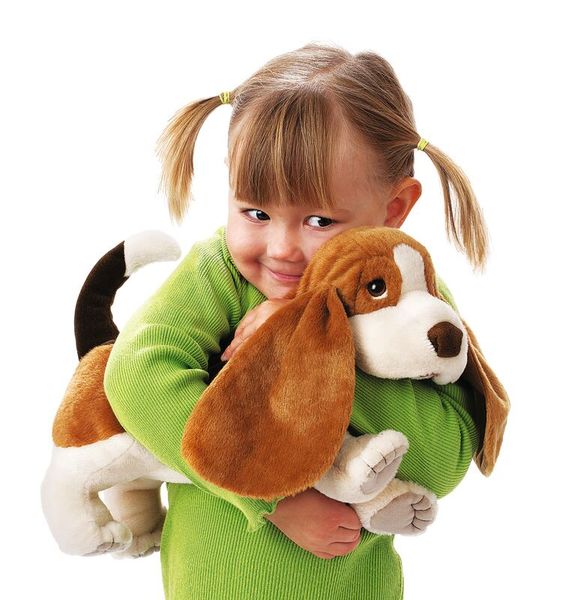 FOLKMANIS Handpuppe Basset Hund