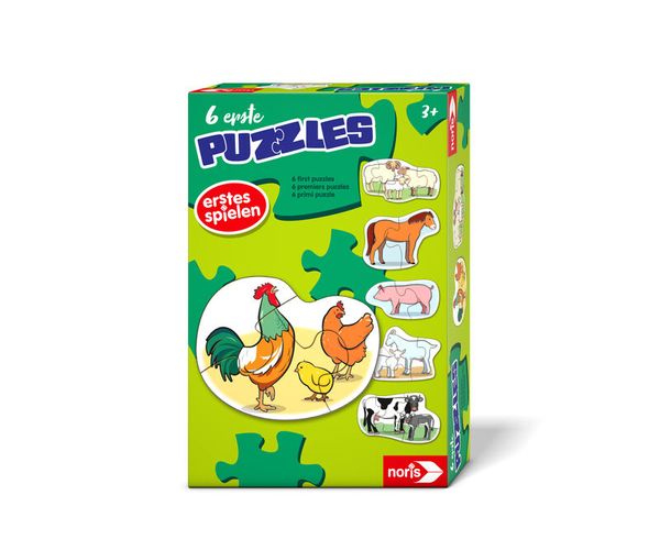 6 erste Puzzles - Bauernhoftiere, ab 3 Jahre