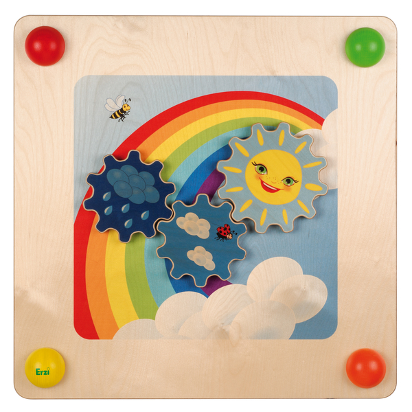 ERZI Babypfad Regenbogen, Wand- u. Motorikelement, ab 6 Monate