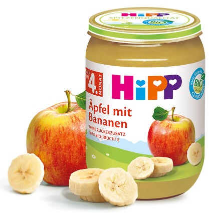 HIPP Äpfel mit Bananen (nach dem 4. Monat), 6x190 g