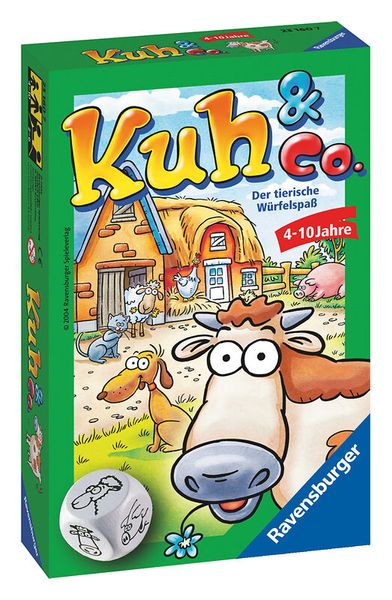 RAVENSBURGER Kuh & Co. das tierische Würfelspiel - Mitbringspiel, ab 4 Jahre