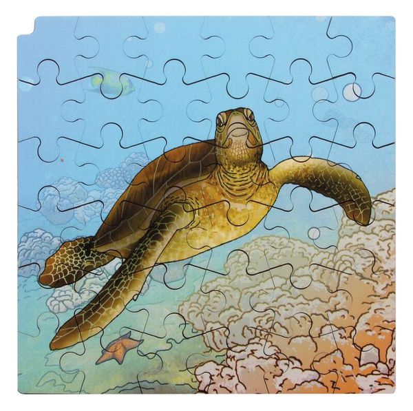 Circle of life Puzzle, Schildkröte, Holz, 4 Puzzle, ab 3 Jahre