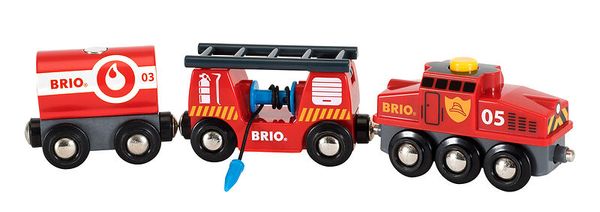 BRIO Feuerwehr-Löschzug mit Feuerwehrschlauch und Wassertank, ab 3 Jahre