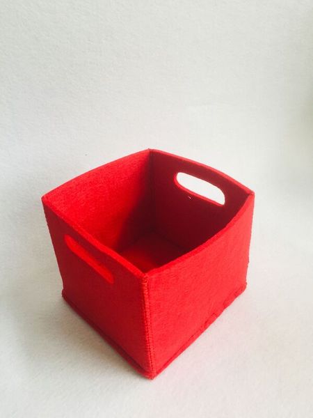 Filzkorb rot, 16 x 16 x 14 cm