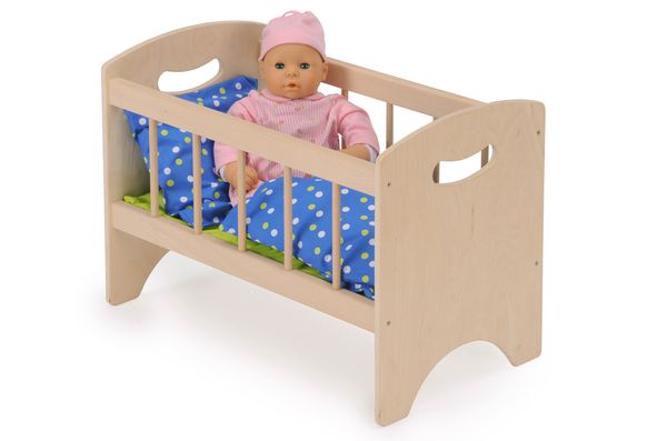 Puppenbett "Anna" inkl. Kissen, Decke und Matratze, LxBxH: 59 x 35 x 42 cm