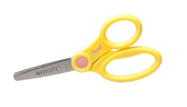 Westcott MICROBAN Schulschere, rund, antibakteriell, mit Kunststoff-Griff, 13cm