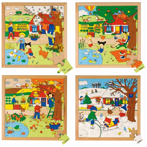 EDUCO Jahreszeitenpuzzles 2,  4 Puzzle, ab 4 Jahre